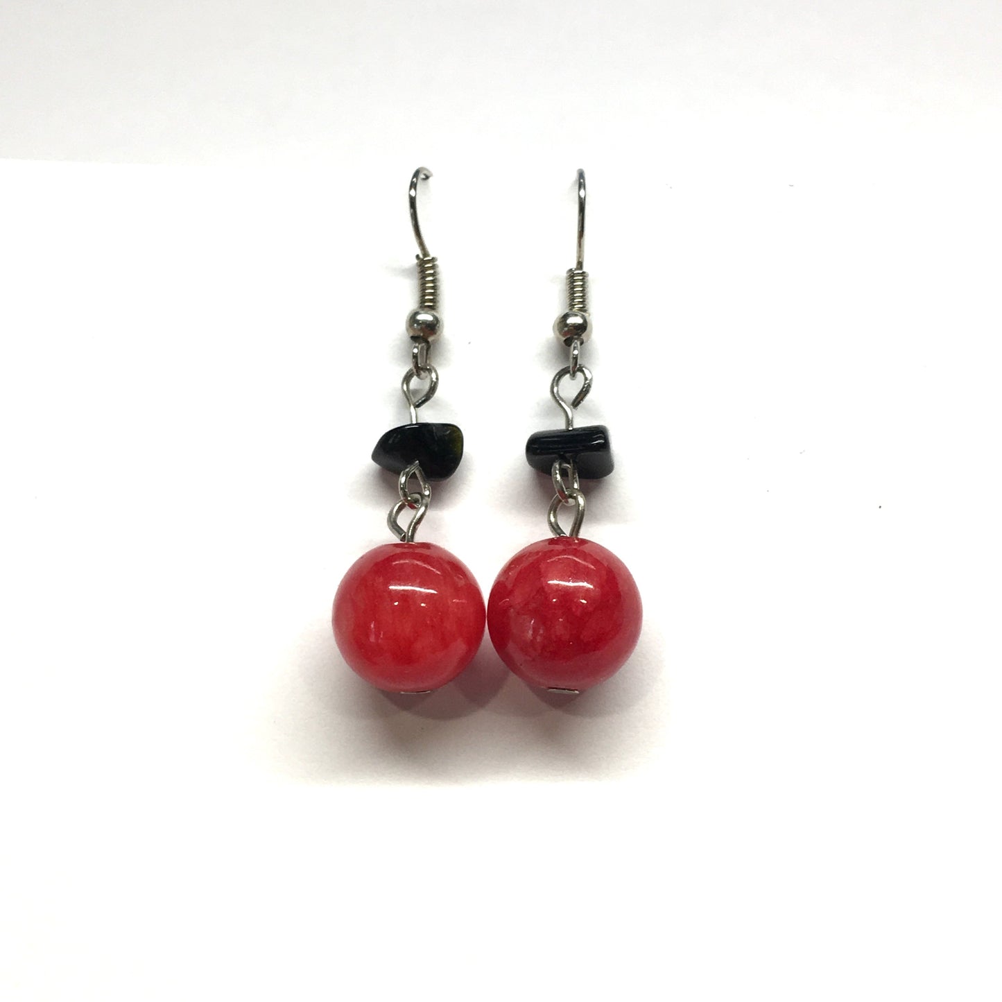 Jewelry - Womens Perfect Pop of Red Beaded Dangle Earrings - Blingschlingers Jewelry