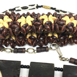 Costume Jewelry Lot | African Giraffe Print Bone Bracelets Necklaces & Arm Band
