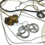 Jewelry Lot | Earrings & Necklaces Carved Tigers Eye Stone Frog Pendant | Fashion Jewelry