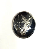 Tie tack | Mens Vintage Sterling Silver Black Niello Siam Goddess Tie Tack