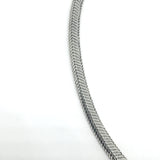 Necklace | Men Womens Sterling Silver 3 mm Woven Oval Snake Chain Necklace