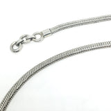 Necklace | Men Womens Sterling Silver 3 mm Woven Oval Snake Chain Necklace