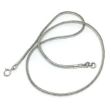Necklace | Men Womens Sterling Silver 3 mm Woven Oval Snake Chain Necklace