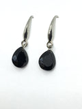 Earrings used - Effortless Elegance Only $1.00 Silver Black Teardrop Dangle Earrings