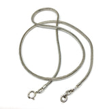 Necklace | Men Womens Sterling Silver 3 mm Woven Oval Snake Chain Necklace