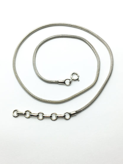 Necklace - Men Womens Sterling Silver 2 mm Round Snake Chain Necklace