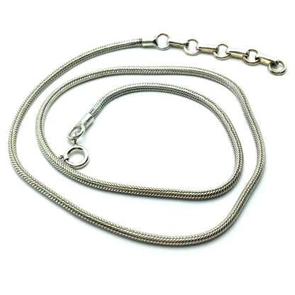 Necklace - Men Womens Sterling Silver 2 mm Round Snake Chain Necklace