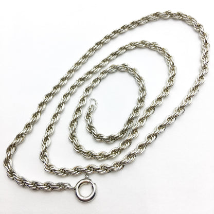 Necklace - Mens womens used 18" Sterling Silver 3mm Rope Chain Necklace - online in USA at Blingschlingers.com