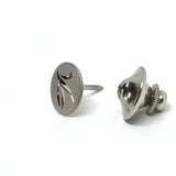 Tie-Tack | Mens used Sterling Silver Diamond Cut Leaf Design Round TieTack