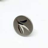 Tie-Tack | Mens used Sterling Silver Diamond Cut Leaf Design Round TieTack