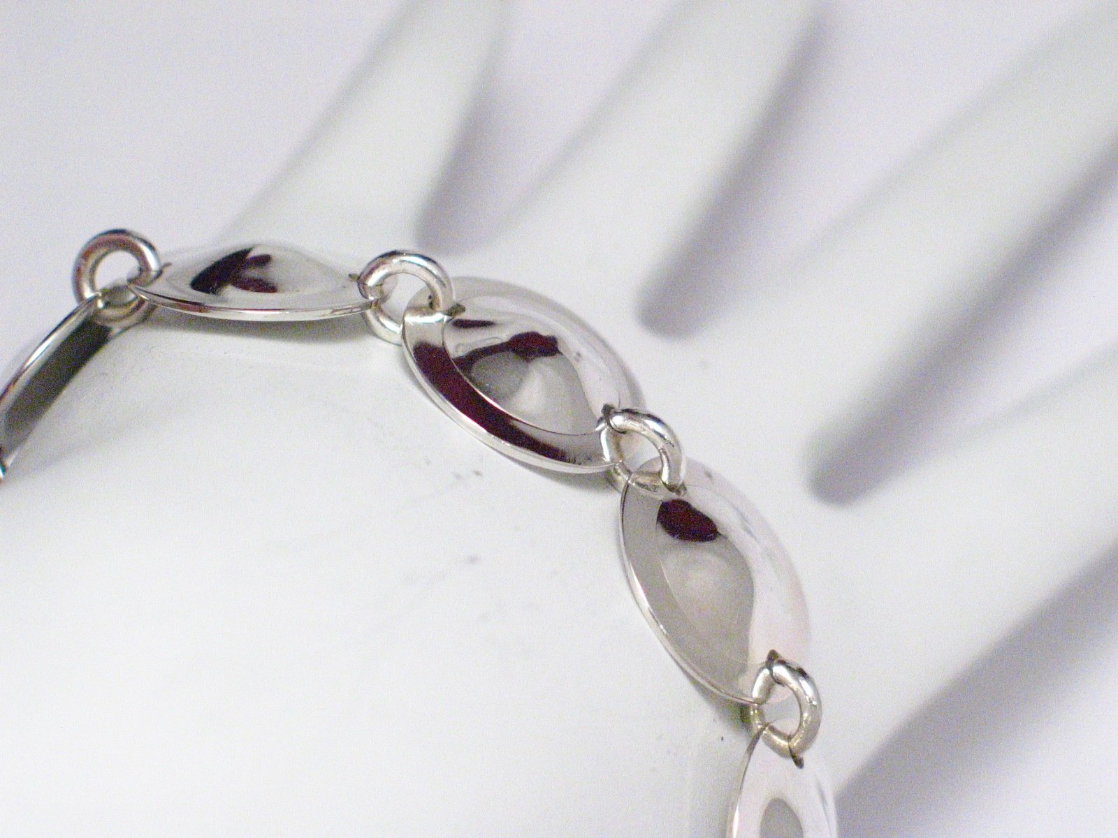 7.25" sterling silver bracelet round circle disc mini cymbals chain - Blingschlingers Jewelry
