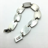 Silver Bracelets | Industrial Style 7.75" Black Stone Sterling Silver  Chunky Link Tennis Bracelet  | Mens Bracelets