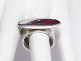 Unique Ring | The Balanced River Rock - Modern Art Design Oval Onyx Ring | Discount Estate Jewelry