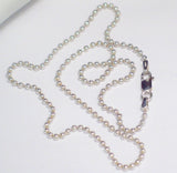 Chain | Sterling Silver Ball Chain Necklace 16" Italy | Real Discount Priced Estate Jewelry Online