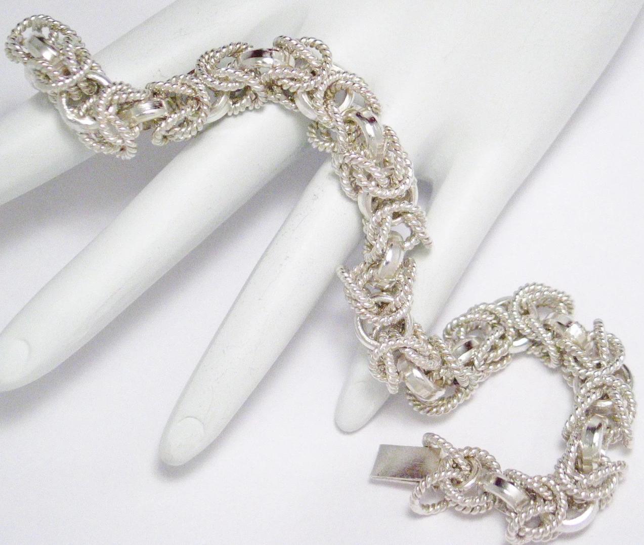 Byzantine Bracelet, Mens Womens 9in Nautical Rope Design Chain Bracelet
