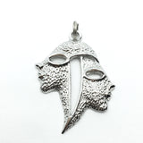Pendant | Pre-owned Sterling Silver Rare 2 Figure African Modern Art Design Charm Pendant