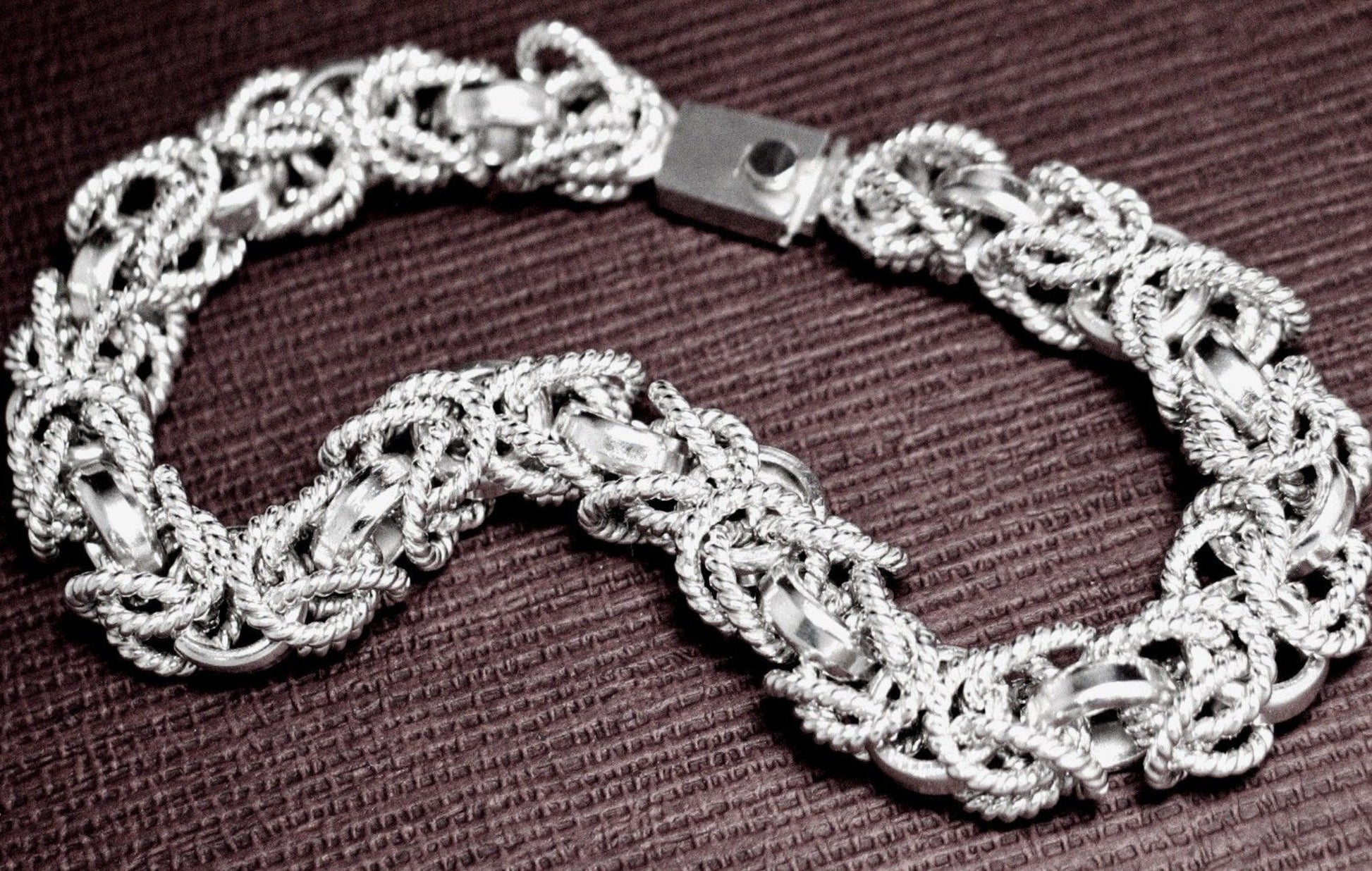 Byzantine Bracelet, Mens Womens 9in Nautical Rope Design Chain Bracelet
