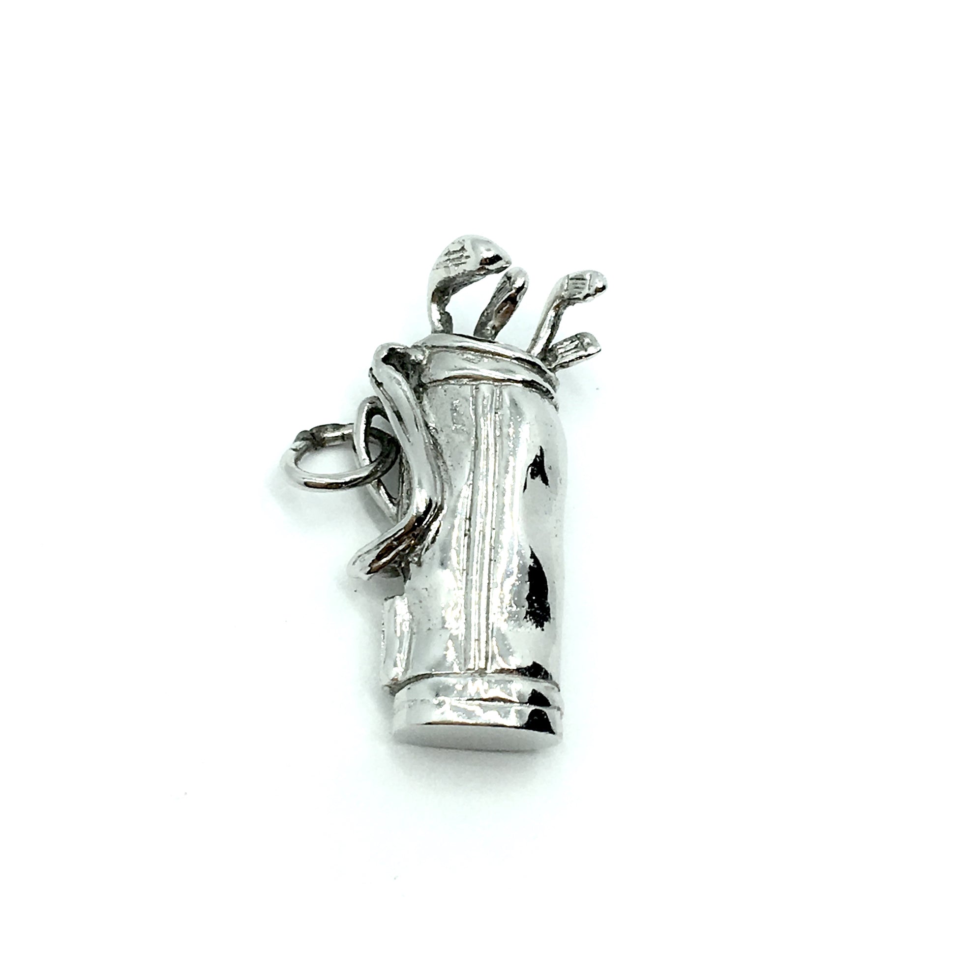 Jewelry | 80s Sterling Silver Golf Course Clubs & Bag 3D Charm Pendant