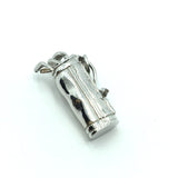 Estate Jewelry | 80s Sterling Silver Golf Course Clubs & Bag 3D Charm Pendant