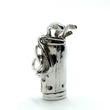Estate Jewelry | 80s Sterling Silver Golf Course Clubs & Bag 3D Charm Pendant