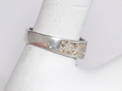 Womenswear Ring | Vintage Sterling Silver Daisy Flower Band 5.25 | Estate Jewelry website online