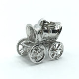 Jewelry used | Sterling Silver Western Style Covered Wagon 3D Charm Pendant