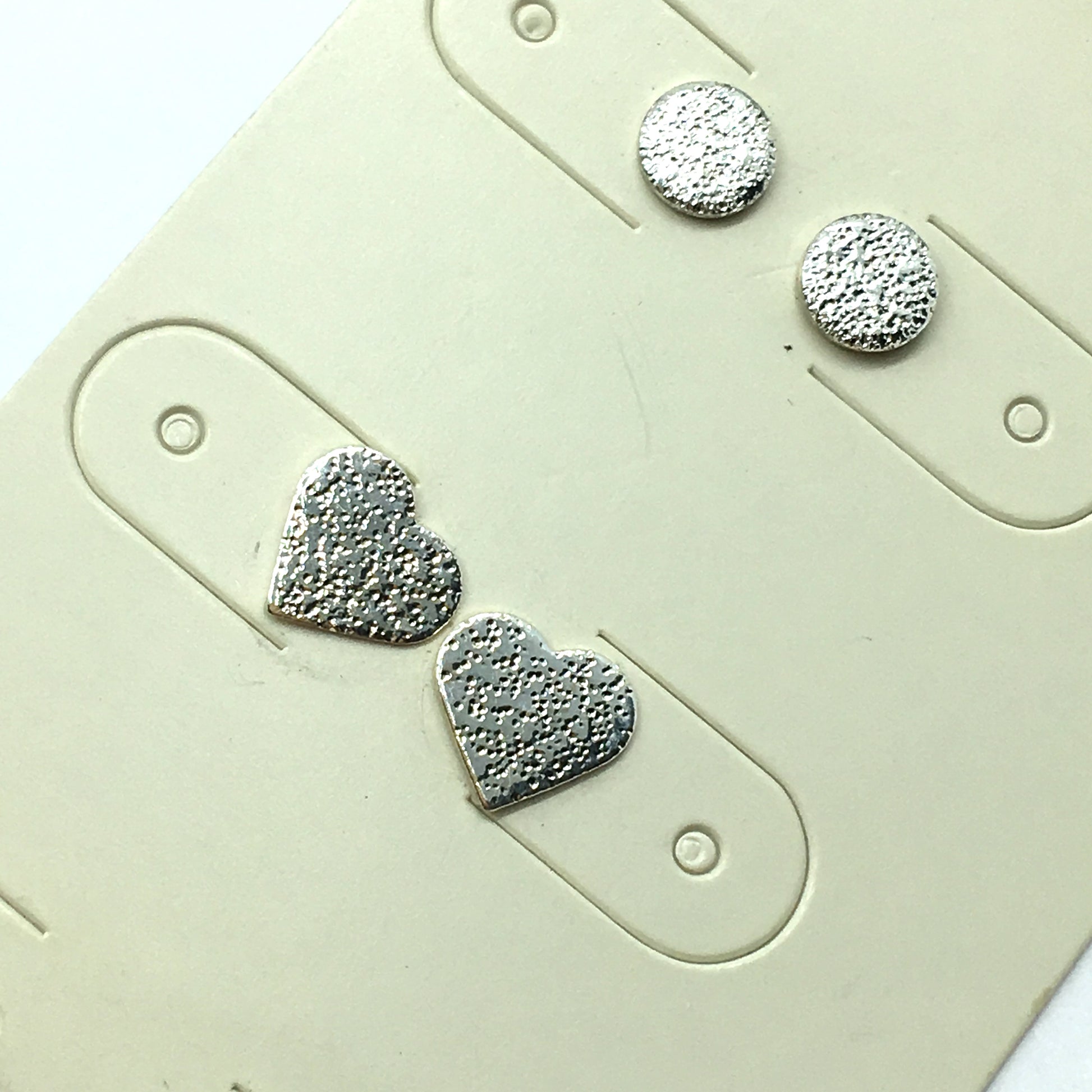 Discount Fashion Jewelry | Variety Pack 4 Pairs Petite Silver Random Fun Design Stud Earrings