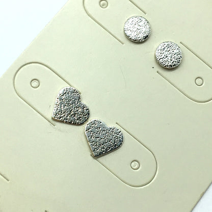 Discount Fashion Jewelry | Variety Pack 4 Pairs Petite Silver Random Fun Design Stud Earrings