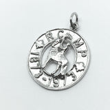Vintage 1973 Sterling Silver Royal Canadian Mounted Police Charm Pendant