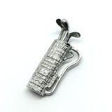 Silver Charms | Sterling Silver Golf Clubs & Bag Pendant | Shop Discount Vintage Jewelry Online