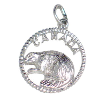 Charm | Sterling Silver Canada Beaver Charm Pendant  | Discount Estate Jewelry online at  Blingschlingers Jewelry
