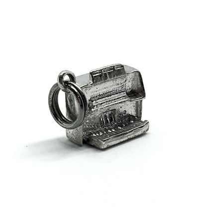 Vintage Jewelry - Sterling Silver Piano 1950s Fotosonor Style Organ 3D Charm