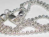 Jewelry > Bracelet | Womens Sterling Silver Shimmery 3 Strand Disco Bead Ball Chain Bracelet