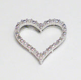 Pendant | Womens Sterling Silver Diamond Heart Pendant | Estate Jewelry online