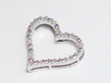 Pendant | Womens Sterling Silver Diamond Heart Pendant | Estate Jewelry online