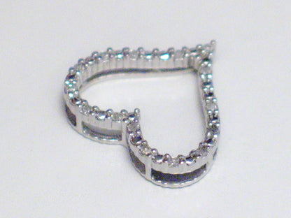 Pendant | Womens Sterling Silver Diamond Heart Pendant | Estate Jewelry online