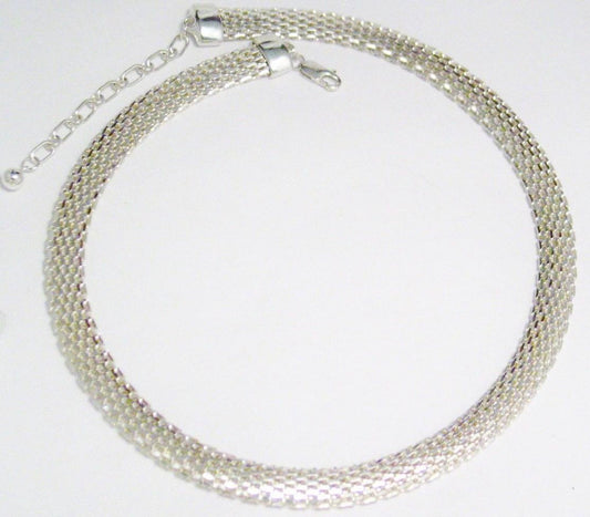 Necklace, Womens Pre-owned Sterling Silver Bismark Link Mesh Chain Necklace