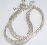 Chain | Sterling Silver Woven Mesh Bismarck Chain Necklace 16.25-18.25" | Discount Estate Jewelry online at  Blingschlingers Jewelry