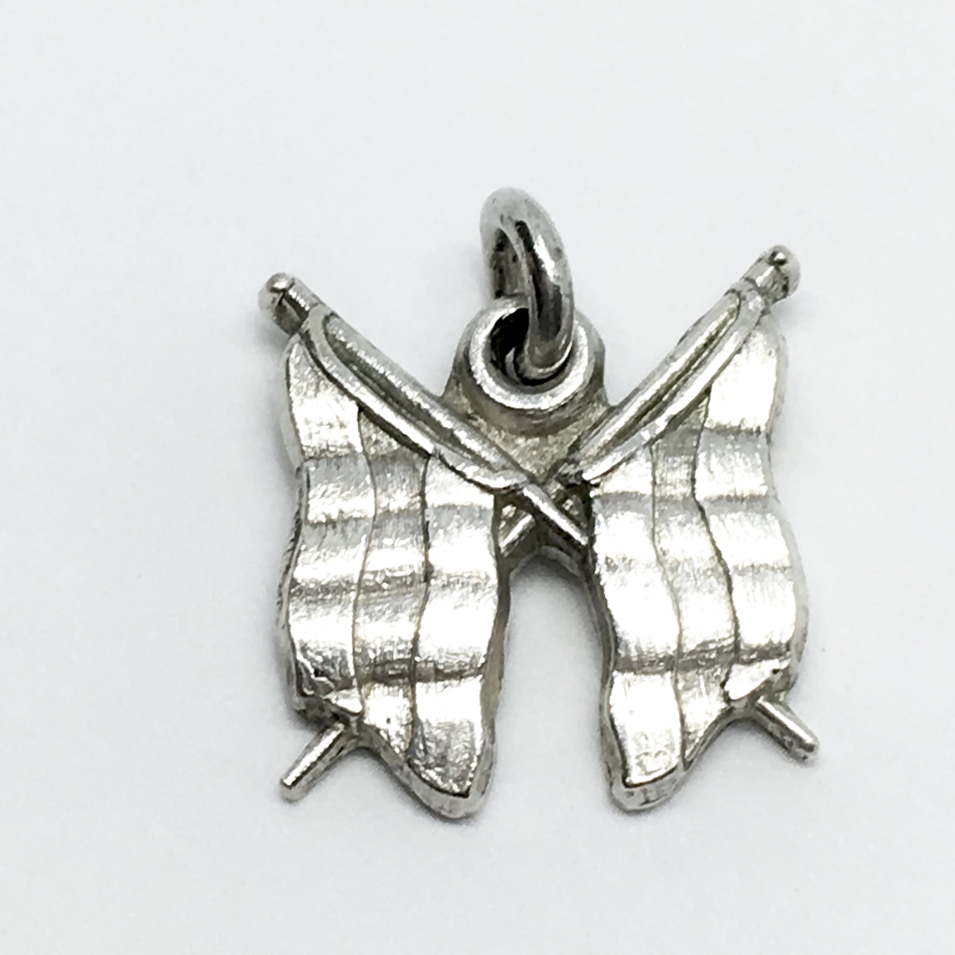 Vintage Jewelry | Vintage Sterling Silver 3 Band Triband Country Flag Charm Pendant