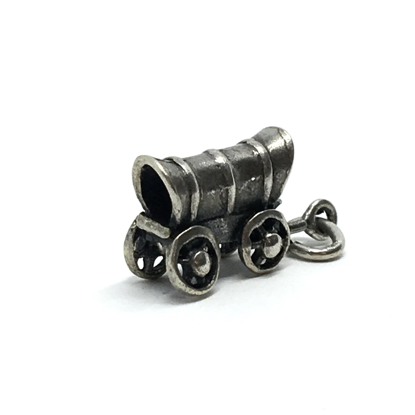 Silver Charm | Vintage Sterling Silver 3d Western Covered Wagon Food Truck Charm 