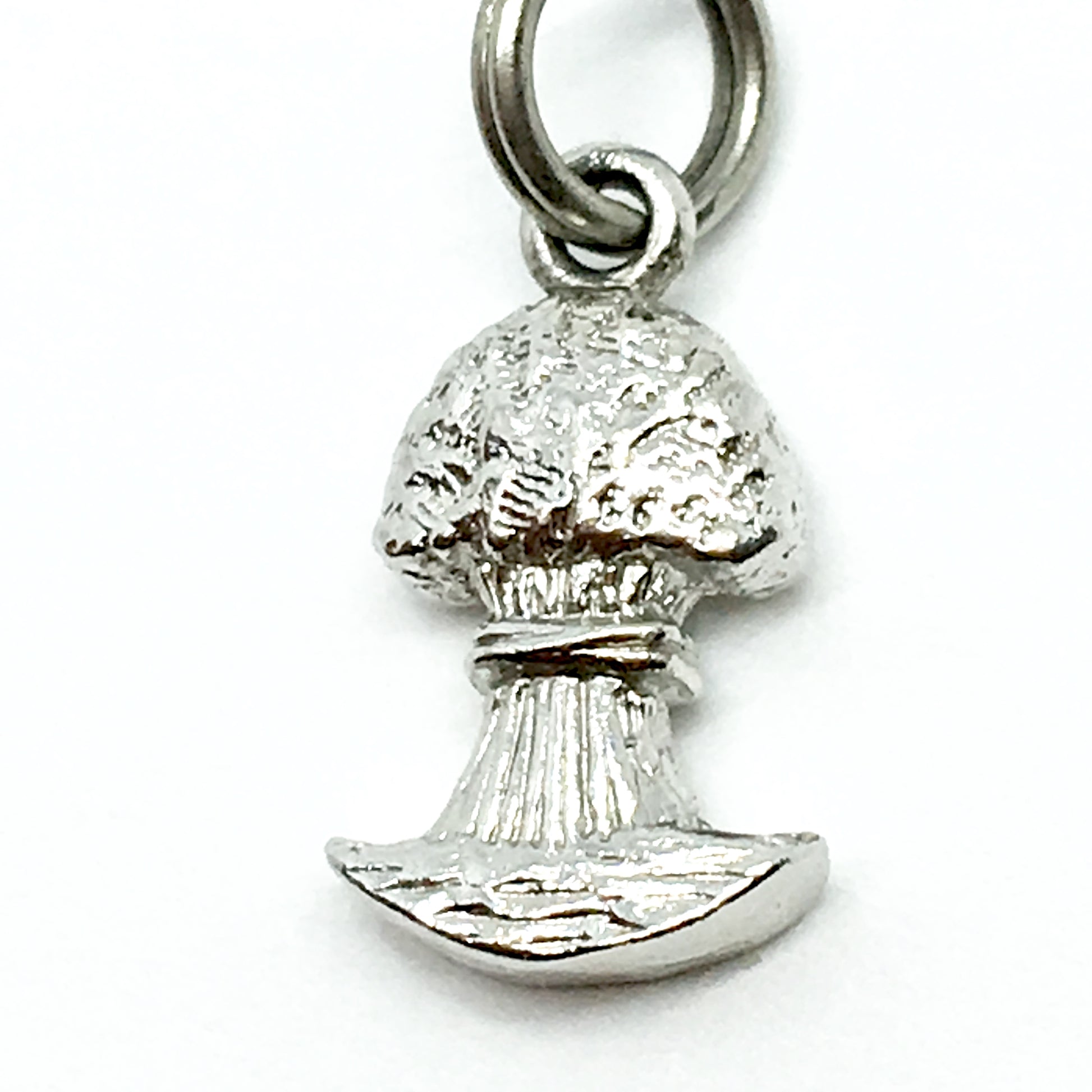 Vintage Jewelry | Tiny! Sterling Silver Farmers Harvest Broccoli 3D Charm