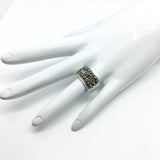 Jewelry - used Sterling Silver Bold Rectangular Style Marcasite Wide Band Ring  6.75