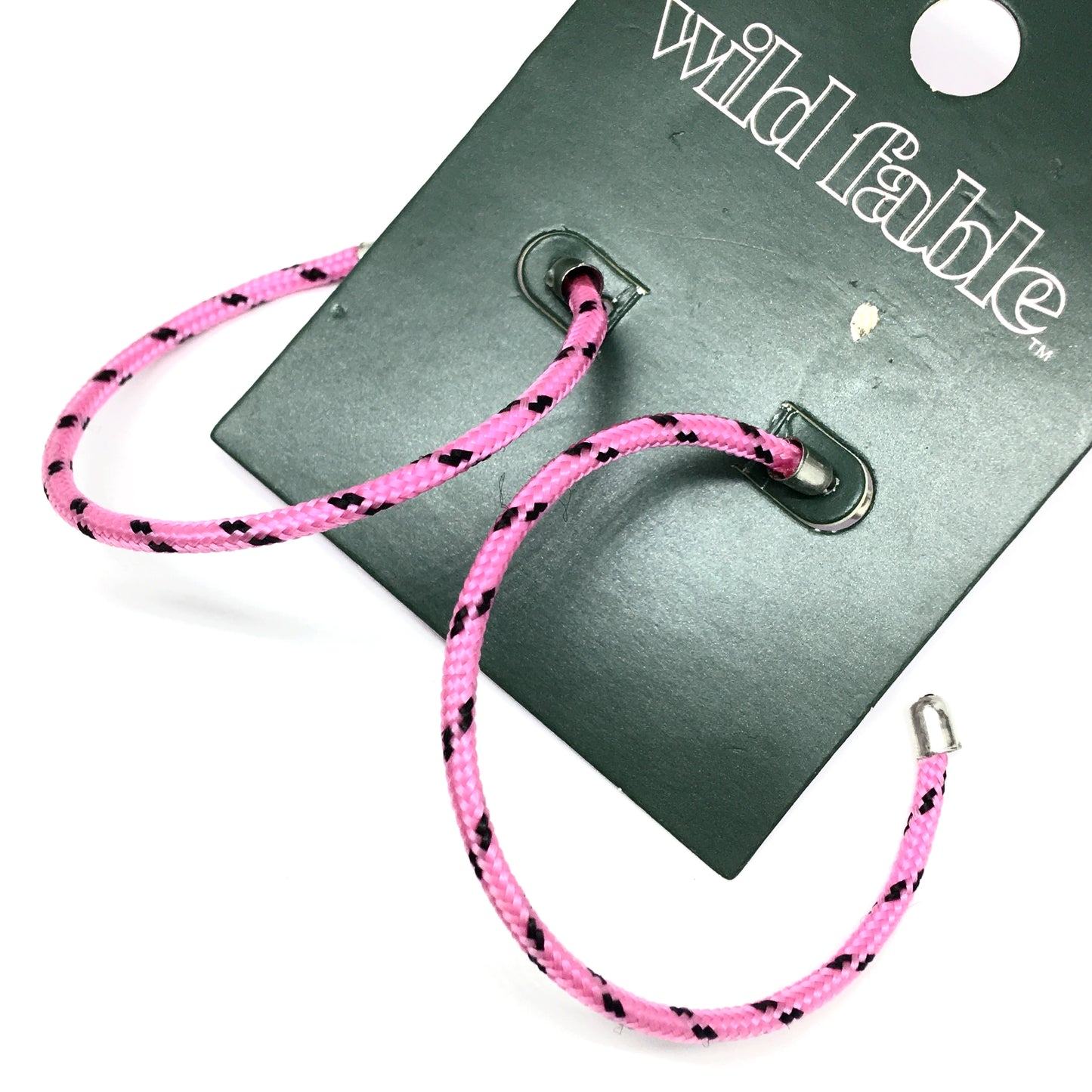 Fashion Jewelry - 90s Flair Pink Black Friendship Bracelet Style Hoop Earrings