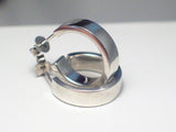 Womens Sterling Silver 5mm Wide Short Hoop Earrings | Best Priced Estate Jewelry online at Blingschlingers.com