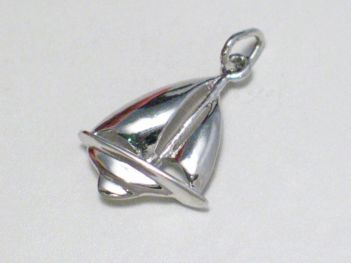 3D Charm, Sterling Silver Small Sailboat Nautical Pendant - Blingschlingers Jewelry