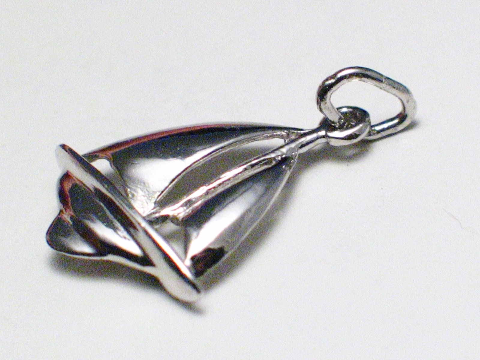 3D Charm, Sterling Silver Small Sailboat Nautical Pendant - Blingschlingers Jewelry