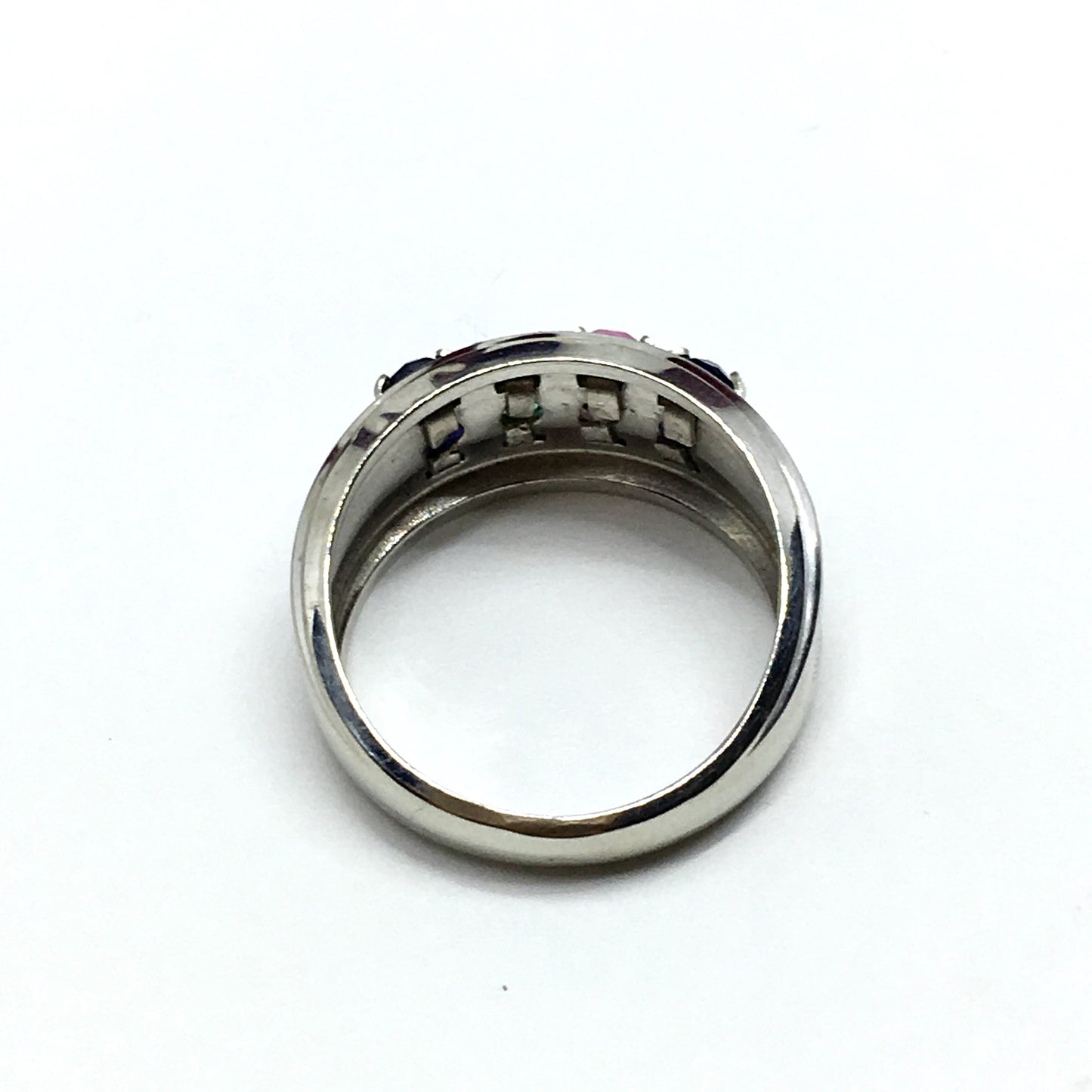 Vintage Jewelry | 10k White Gold Removeable Setting Design Family Birthstone Mothers Band Ring
