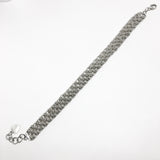 Vintage Jewelry | Unique Sterling Silver Mum Daisy Flower Design Mesh Chain Bracelet