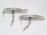 Earrings | Sterling Silver Bold Edgy Flair Tribal Style Drop Earrings | Discount Estate Jewelry