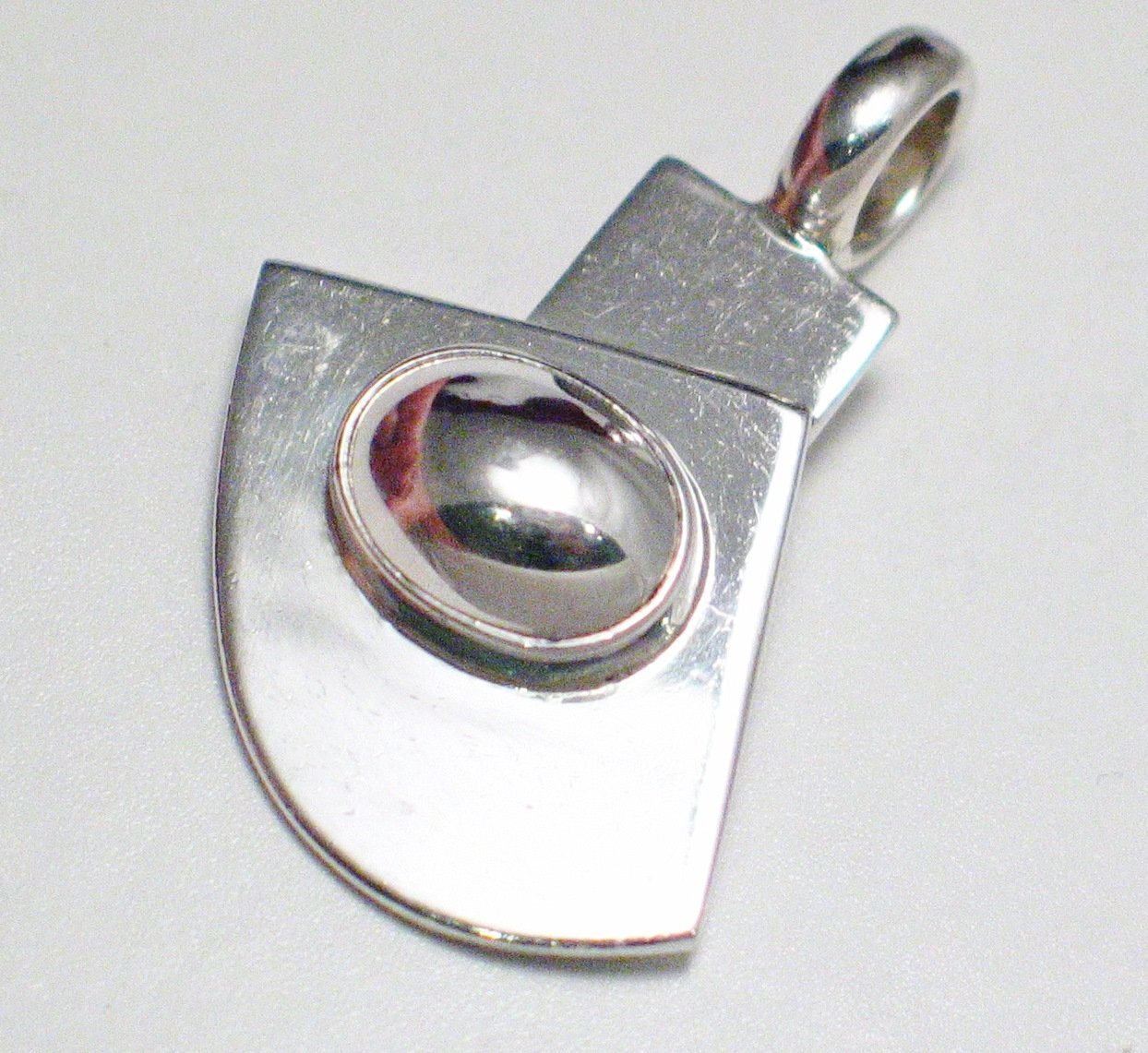 Pendant | Modern Geometric Design Sterling Silver Pendant | Estate Jewelry